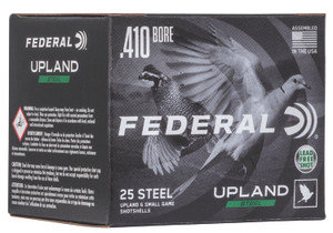 Federal Upland Steel Shotshells for 410 Gauge Hunting – 3 Inch, 7.5 Shot, 1400 fps, 25 Rounds per Box
