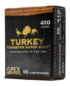 APEX Ammunition PT410-9 410-Gauge Shotshell Steel Loads, 3-inch, 27/32 oz, 9 Shot