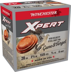 Winchester Ammo Super X Xpert HV 20 Gauge Shotshells – 2.75 Inch, 3/4 oz, Shot Size 6, High Velocity