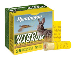 Remington Ammunition Nitro Magnum 20 Gauge 3-Inch Shotgun Shells - 1¼ oz, Size 4, 1185 fps, 25 Rounds per Box