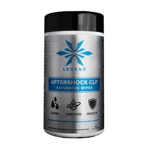 Legend Outdoor Gear Aftershock CLP 75-Count Wipes - All-in-One Firearm Cleaner, Lubricant & Rust Preventative