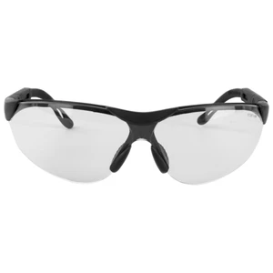 Walker's Elite Sport Glasses with Clear Polycarbonate Lenses - Black Safety Eyewear