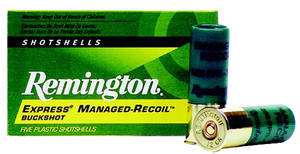 Remington Ammunition RL12BK00 Managed-Recoil Buckshot 12 Gauge, 2.75-Inch, 8 Pellets of 00 Buck, 1200 fps – 5 Rounds per Box