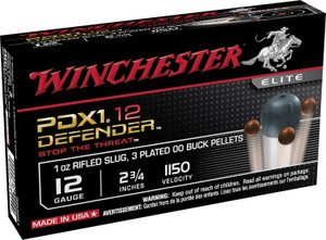 Winchester Ammo S12PDX1 Defender 12 Gauge 2.75 Inch 1 oz 00 Buck Shot for Home Defense