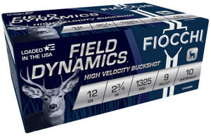 Fiocchi 12HV9P 12 Gauge 2.75-inch 00 Buckshot Shotshells, 9 Pellets, 1325 fps