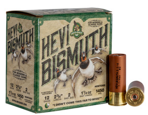 Hevi-Shot HEVI HS14702 Bismuth 12 Gauge Shotshell, 2.75-inch, Size 2, 1 1/4 oz, 25 Rounds per Box