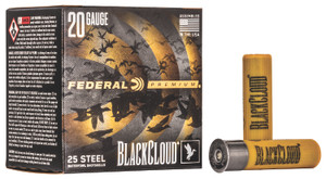 Federal Black Cloud FS Steel 20 Gauge 3" 1 oz #4 Steel Shot Hunting Ammunition (25 Rounds per Box)