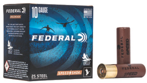 Federal Speed-Shok 10 Gauge Steel Shotgun Shells – 1.5 oz, 3.5 Inch, 1450 fps, Box of 25
