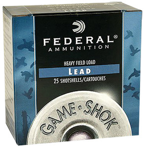 Federal Game-Shok Upland Heavy Field 12 Gauge 2.75-Inch 1-1/4 oz Lead Shot, Size 5, Box of 25