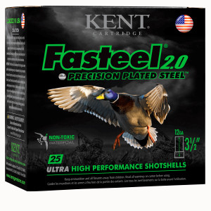 Kent Cartridge K1235FS403 Fasteel 2.0 12 Gauge Steel Shotshells - 1 3/8 oz, 3 Shot Size, 1550 fps