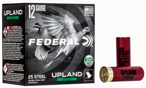 Federal Upland Steel Shotshells 12 Gauge, 1 oz, 2.75-inch, Shot Size 7.5 – Reliable Steel Load for Upland Game and Dove Hunting