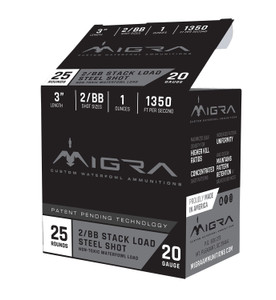 Migra Ammunition 20 Gauge 3-Inch Steel Shotshells with 4/6 Shot Size, 1 oz, 1350 fps – Reliable Waterfowl Hunting Load