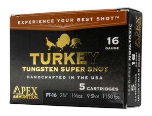 APEX Ammunition PT16-9 16-Gauge Steel Shotshells, 1-5/8 Inch, 9-Pellet Load, 5/10 Case