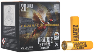 Federal Premium Prairie Storm FS Lead Shotshells - 20 Gauge, 3 Inch, 5 Shot, 1 1/4 oz, 1300 fps, Pack of 25