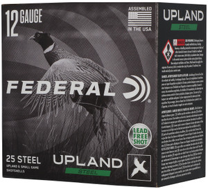 Federal USH125 Shotshell Steel Loads 12 Gauge, 1-1/8 oz, 25 Rounds