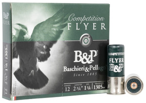 B&P Ammunition 12B14P8 Pigeon 12 Gauge Shotshells, 2-3/4 Inch, 1-1/4 oz, 8 Shot - Ideal for Hunting
