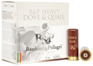 B&P Ammunition 12B18D6 Dove & Quail 12 Gauge Shotshells - 1-1/8 oz, 6 Shot, 1255 fps, 25 Rounds per Box