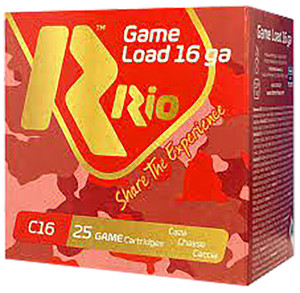 RIO Ammunition 16 Gauge Game Load - 2.75-inch, 1 1/8 oz, 8 Shot, 25 Rounds per Box