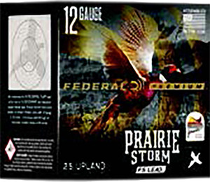 Federal Premium Prairie Storm FS Lead 12 Gauge Shotshells – 2.75 Inch, 1 1/4 oz, Shot Size 5, 1330 fps – Pack of 25