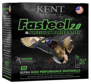 Kent Cartridge K123FSP36BBX2 Fasteel 2.0 Steel Shotshells for 12 Gauge Hunting