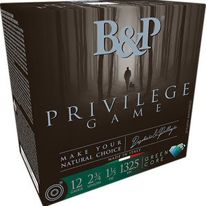 B&P Ammunition 12B15PG7 Privilege Green Core 12-Gauge Shotshell Lead Loads, 1 1/5 oz, 7.5 Shot, 1325 fps, 25 Rounds
