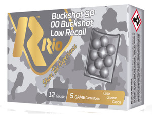 RIO Ammunition RBLR129 12 Gauge Buckshot for Hunting and Self-Defense