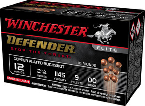 Winchester Ammo Defender 12 Gauge 2.75 Inch 00 Buckshot Shotshells, Part SB1200PD