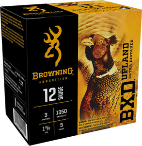 Browning Ammo B193511235 BDX Upland 12-Gauge Nickel-Plated Lead Shot, 3-Inch, 1-5/8 Ounce, Shot Size 5