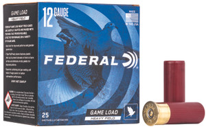 Federal Game-Shok Upland Heavy Field 12 Gauge Lead Shotgun Shells, 2.75 Inch, 1 1/8 Oz, #6 Shot for Hunting