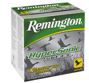 Remington Ammunition HyperSonic Steel 20 Gauge 3-inch Steel Shot, 4 Shot Size, 7/8 oz, 1600 fps - 25 Rounds