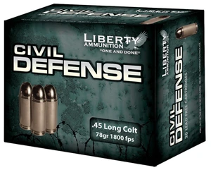Liberty Ammunition 45 Colt Lead-Free Fragmenting Hollow Point - 78 Grain, Centerfire Handgun Rounds for Home Defense