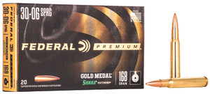 Federal Premium Gold Medal 30-06 Springfield Sierra MatchKing BTHP Rifle Ammunition - 20 Rounds Per Box