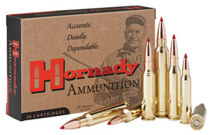 Hornady 81171 Match 30-06 Springfield Centerfire Rifle Ammunition - 168 Grain Extremely Low Drag-Match Bullet for Target Shooting