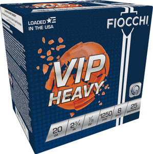 Fiocchi 20VIPH8 Exacta Target Loads 20 Gauge, 7/8 oz Shot Size 8, 1250 fps for Sport Shooting