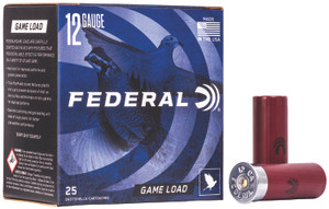 Federal Game-Shok 12 Gauge 2.75-Inch 1 oz Lead Shotgun Shells, 8 Shot, Box of 25