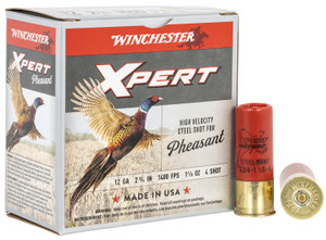 Winchester Ammo WEXP12H4 Xpert Steel 12 Gauge Shotshell, 2.75-inch, 1 1/8 oz, Lead-Free Steel Shot, 4 Shot Size, 1400 fps, 25 Rounds per Box