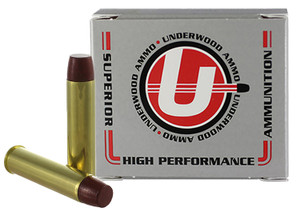 Underwood Ammo UA 726 .460 S&W Mag Hard Cast Long Wide Nose Centerfire Handgun Rounds, 360-Grain, 20 Rounds per Box