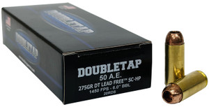 DoubleTap Ammunition 50AE275X Centerfire Handgun Rounds - 50 AE, 275 Grains, Lead-Free