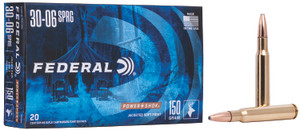 Federal Power-Shok 30-06 Springfield 150 Grain Jacketed Soft Point Centerfire Rifle Rounds (20 Pack)