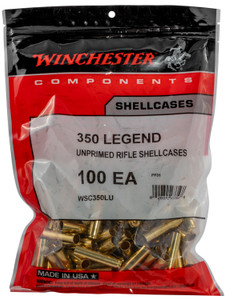 Winchester Ammo WSC350LU .350 Legend Brass Rifle Shellcases, 100-Pack