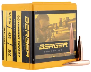 Berger Bullets 30429 .308 Caliber 215 Grain Hybrid Target Reloading Bullets, 100 Count