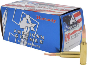 Hornady American Gunner 6.5 Creedmoor 140 Grain Hollow Point Boat Tail Centerfire Rifle Ammunition (50 Rounds per Box)