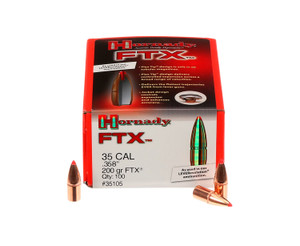 Hornady 35105 FTX .358 Caliber 200 Grain Rifle Bullets, 100 Count