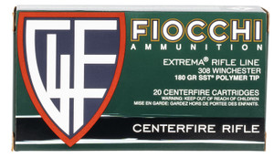 Fiocchi 308HSC Super Shock Tip Centerfire Rifle Rounds – 180 Grain for Hunting