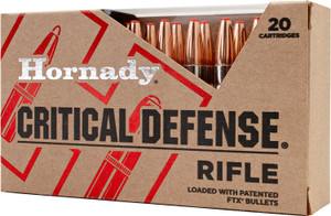 Hornady Critical Defense 308 Winchester 155 Grain Flex Tip Expanding Rifle Rounds - 20 Rounds per Box
