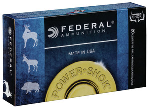 Federal Power-Shok 6.5 Creedmoor Jacketed Soft Point Centerfire Rifle Rounds, 140 Grain, 20 Rounds per Box