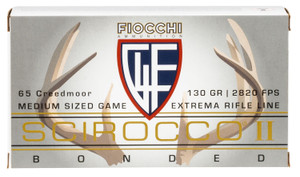 Fiocchi 65CMSCA 6.5 Creedmoor Swift Scirocco II Boat Tail Spitzer - 130 Grain Centerfire Rifle Rounds
