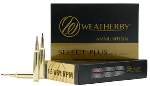 Weatherby Select Plus 6.5 WBY RPM Centerfire Rifle Ammo - 127 Grain Barnes LRX Lead-Free