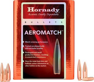 Hornady AEROMATCH 227771 .224 Caliber 77 Grain HPBT Match Reloading Bullets, 3,000 Count