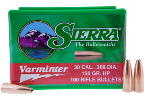 Sierra 2136 .308 Caliber 150 Grain Hollow Point Varminter Bullets, 100 Count